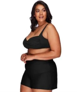 Artesands Hues Delacroix High Waist Swim Short - Black -BRASTOGO Sales 007be0646de577cb3003e4a6a0206653