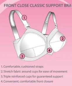 Exquisite Form Fully Front Close Wirefree Classic Support Bra- White 21 Exquisite Form Fully Front Close Wirefree Classic Support Bra- White -BRASTOGO Sales 5100530 Features 1