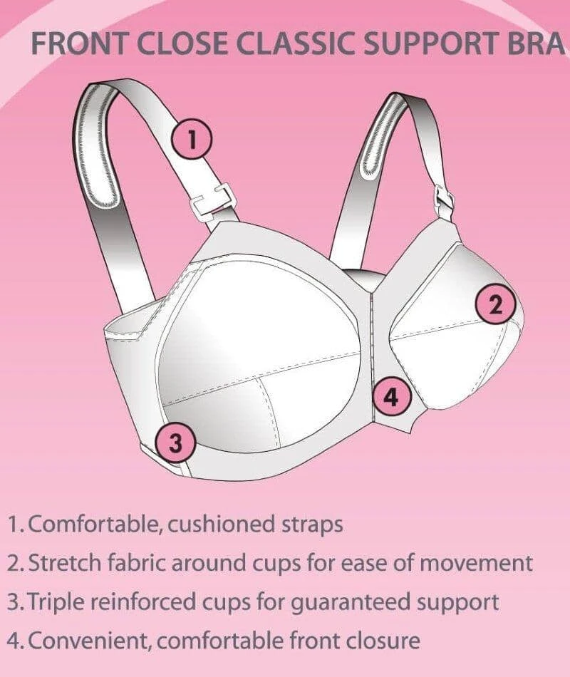 Exquisite Form Fully Front Close Wirefree Classic Support Bra- White 12 Exquisite Form Fully Front Close Wirefree Classic Support Bra- White - Image 10