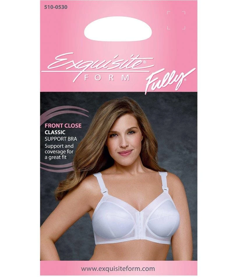 Exquisite Form Fully Front Close Wirefree Classic Support Bra- White 9 Exquisite Form Fully Front Close Wirefree Classic Support Bra- White - Image 7