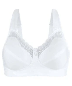 Exquisite Form Fully Cotton Soft Cup Wirefree Bra With Lace - White 17 Exquisite Form Fully Cotton Soft Cup Wirefree Bra With Lace - White -BRASTOGO Sales 5100535 P Whitea 1