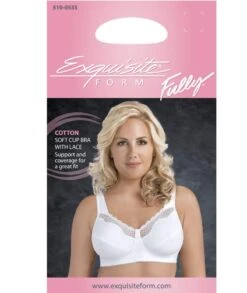 Exquisite Form Fully Cotton Soft Cup Wirefree Bra With Lace - White 20 Exquisite Form Fully Cotton Soft Cup Wirefree Bra With Lace - White -BRASTOGO Sales 5100535 Packaging White 1