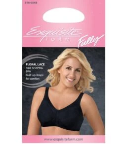 Exquisite Form Fully Side Wirefree Shaping Bra With Floral - Black -BRASTOGO Sales 5100548 Packaging Black 1