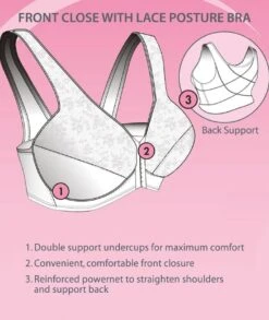 Exquisite Form Fully Front Close Wirefree Posture Bra With Lace - White -BRASTOGO Sales 5100565 Features 1 c19ca608 0327 4acc 8896 d876eedefed4