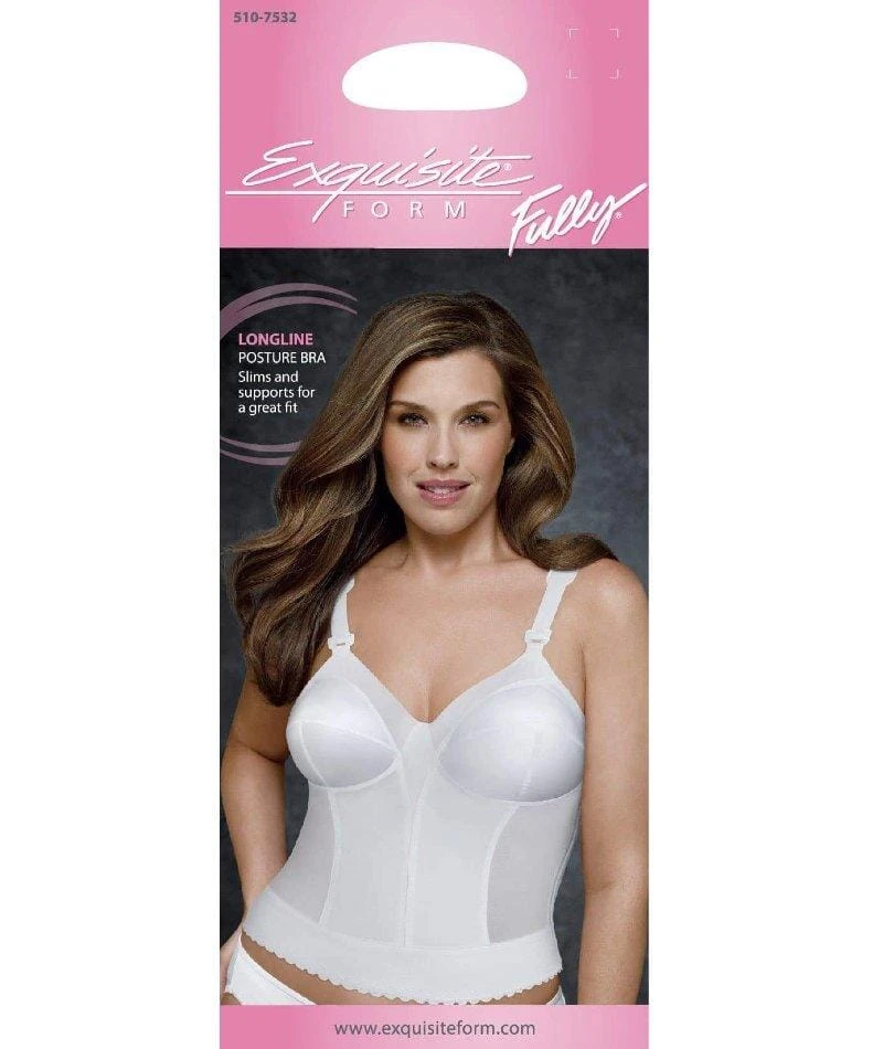 Exquisite Form Fully Back Close Longline Wirefree Bra - White 9 Exquisite Form Fully Back Close Longline Wirefree Bra - White - Image 7