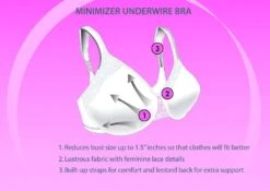 Exquisite Form Fully Minimiser Underwire Bra - White -BRASTOGO Sales 5175070Features