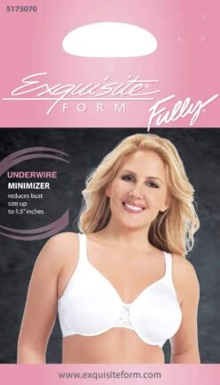 Exquisite Form Fully Minimiser Underwire Bra - White -BRASTOGO Sales 5175070 Packaging White