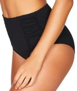 Sea Level Essentials Gathered Side High Waist Brief - Black -BRASTOGO Sales 7bc3dbb46e62fa151d68be45bf7904e9