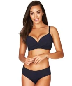 Sea Level Essentials Cross Front Moulded Underwire D-DD Cup Bikini Top - Night Sky Navy -BRASTOGO Sales 8a9005b1afee0b0c1c5f82f291b46d87
