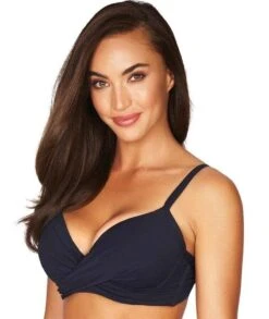 Sea Level Essentials Cross Front Moulded Underwire D-DD Cup Bikini Top - Night Sky Navy -BRASTOGO Sales 945dfa42301ae299ce9038f4b5d57fb4