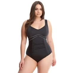 Wacoal Elomi Swim Essentials Firm Non-Underwired Control Swimsuit - Black