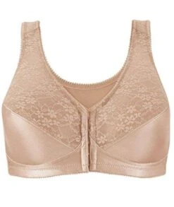 Exquisite Form Fully Front Close Wirefree Posture Bra With Lace - Beige 13 Exquisite Form Fully Front Close Wirefree Posture Bra With Lace - Beige -BRASTOGO Sales EXQUISITEFORMFULLY 5100565 FrontClosePostureBrawithLace BEIGEBras 2
