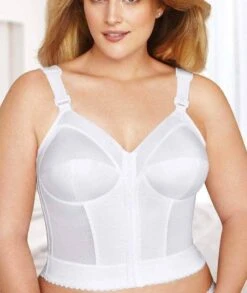 Exquisite Form Fully Front Close Longline Wirefree Posture Bra - White -BRASTOGO Sales EXQUISITEFORMFULLY 5107530 FrontCloseLonglinePostureBra WHITE