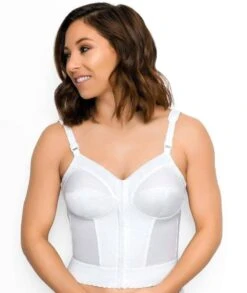 Exquisite Form Fully Front Close Longline Wirefree Posture Bra - White -BRASTOGO Sales EXQUISITEFORMFULLY 5107530 FrontCloseLonglinePostureBra WHITE 3