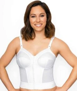 Exquisite Form Fully Front Close Longline Wirefree Posture Bra - White -BRASTOGO Sales EXQUISITEFORMFULLY 5107530 FrontCloseLonglinePostureBra WHITE 4