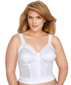 Exquisite Form Fully Front Close Longline Wirefree Posture Bra - White