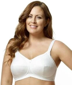 Elila Cotton Cup Wirefree Nursing Bra - White