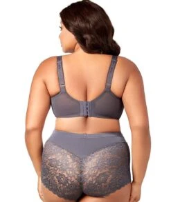 Elila Full Coverage Stretch Lace Underwired Bra - Grey -BRASTOGO Sales ElilaFullCoverageStretchLaceUnderwiredBra Grey