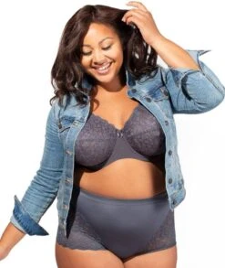 Elila Full Coverage Stretch Lace Underwired Bra - Grey -BRASTOGO Sales ElilaFullCoverageStretchLaceUnderwiredBra Grey6