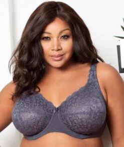 Elila Full Coverage Stretch Lace Underwired Bra - Grey -BRASTOGO Sales ElilaFullCoverageStretchLaceUnderwiredBra Grey9