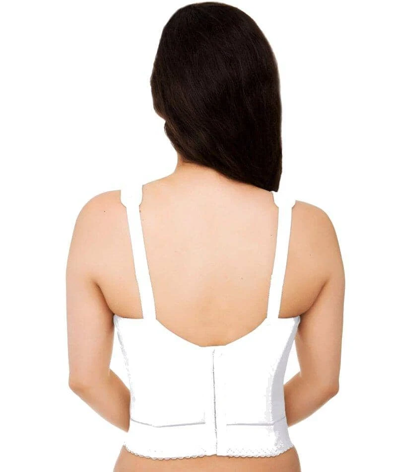 Exquisite Form Fully Back Close Longline Wirefree Bra - White 4 Exquisite Form Fully Back Close Longline Wirefree Bra - White - Image 2