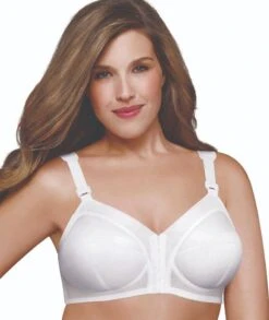 Exquisite Form Fully Front Close Wirefree Classic Support Bra- White