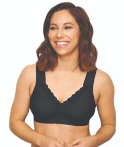 Exquisite Form Fully Front Close Wirefree Cotton Posture Bra With Lace - Black 21 Exquisite Form Fully Front Close Wirefree Cotton Posture Bra With Lace - Black -BRASTOGO Sales ExquisiteFormFullyFrontCloseCottonPostureBraWithLace 7