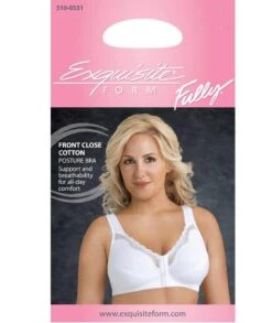 Exquisite Form Fully Front Close Wirefree Cotton Posture Bra With Lace - White -BRASTOGO Sales ExquisiteFormFullyFrontCloseCottonPostureBraWithLace 92c7a69f 9154 4cda b8fd 8f953e782e05