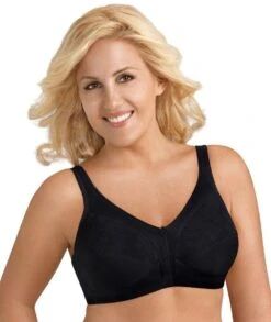 Exquisite Form Fully Side Wirefree Shaping Bra With Floral - Black