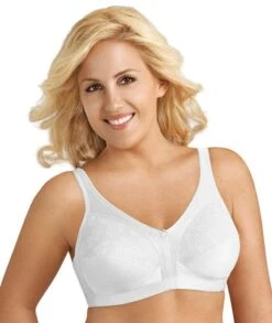 Exquisite Form Fully Side Wirefree Shaping Bra With Floral - White