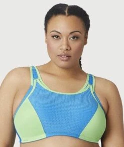 Glamorise Custom Control Wirefree Sports Bra - Blue/Green