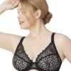 Glamorise Elegance Lace Underwire Wonderwire Bra - Black -BRASTOGO Sales GlamoriseEleganceLaceUnderwireWonderwireBra Black