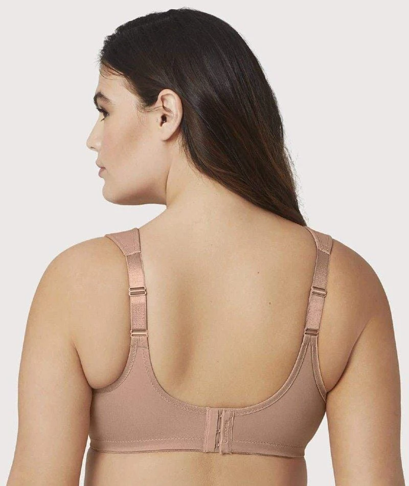 Glamorise Low Cut WonderWire Lace Bra - Cappuccino 4 Glamorise Low Cut WonderWire Lace Bra - Cappuccino - Image 2