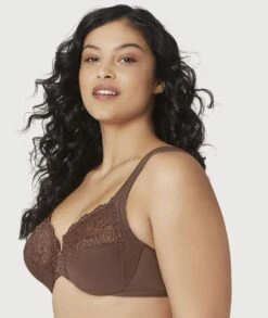 Glamorise Low Cut WonderWire Lace Bra - Mocha -BRASTOGO Sales GlamoriseLowCutWonderWireLaceBra MochaBras 07139610 39f0 4ff2 bba6 6c9a720a3e2c
