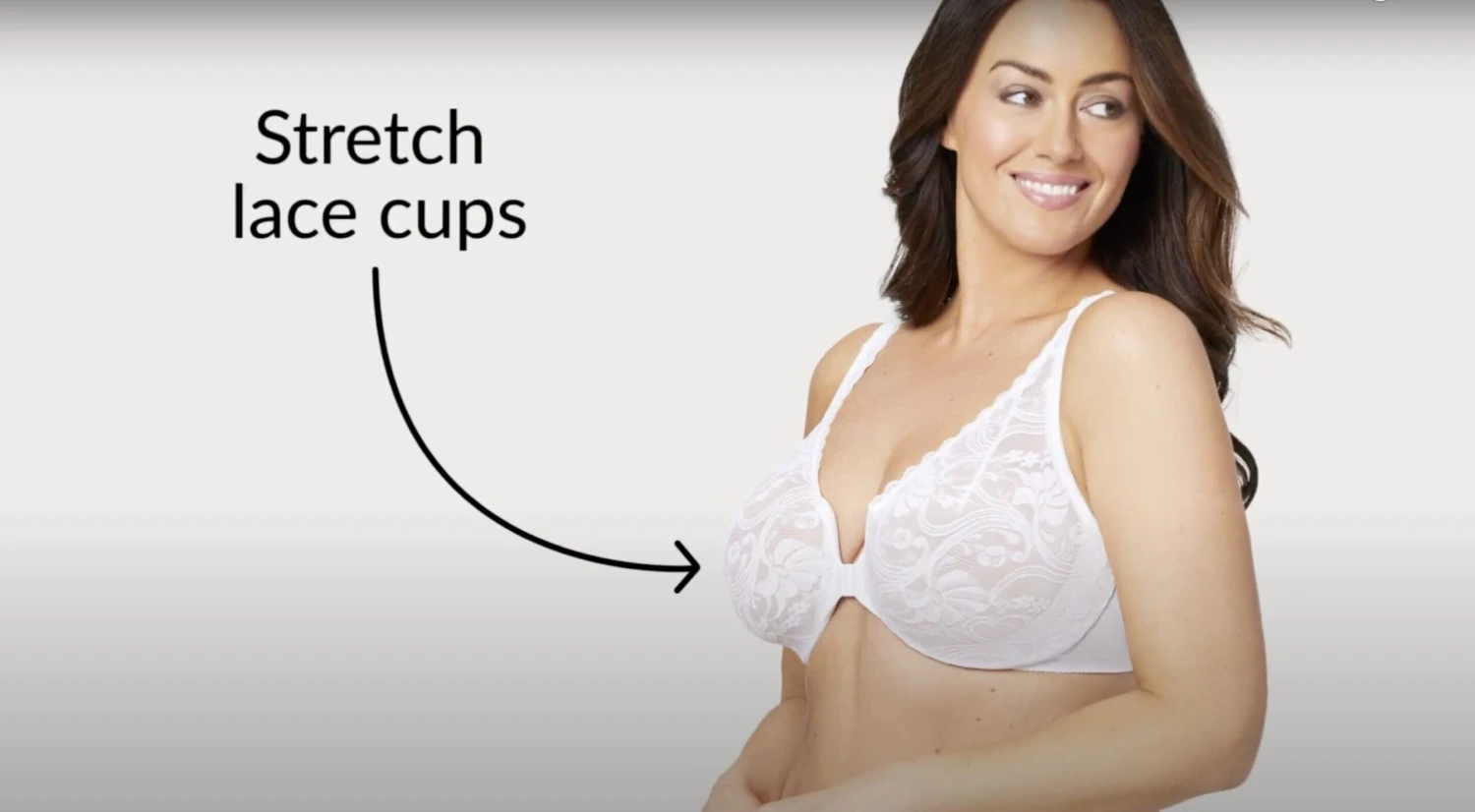 Glamorise WonderWire Front-Closure Stretch Lace Bra - Black 10 Glamorise WonderWire Front-Closure Stretch Lace Bra - Black - Image 8