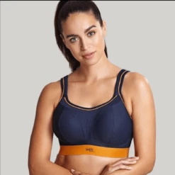 Panache Sport Wirefree Sports Bra - Navy/Orange -BRASTOGO Sales ScreenShot2022 05 01at6.10.30pm