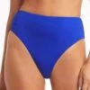 Sea Level Eco Essentials Retro High Waist Bikini Brief - Cobalt -BRASTOGO Sales SeaLevelEcoEssentialsRetroHighWaistBikiniBrief Cobalt 1