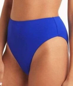 Sea Level Eco Essentials Retro High Waist Bikini Brief - Cobalt -BRASTOGO Sales SeaLevelEcoEssentialsRetroHighWaistBikiniBrief Cobalt 2