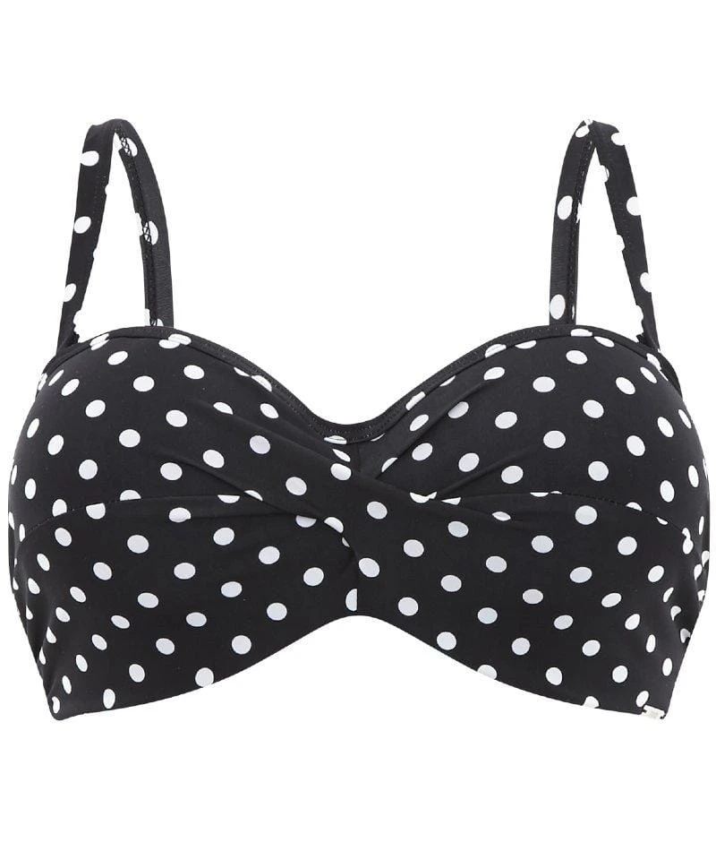 Panache Swim Anya Spot Bandeau Moulded Underwired Bikini Top - Black White 8 Panache Swim Anya Spot Bandeau Moulded Underwired Bikini Top - Black White - Image 6