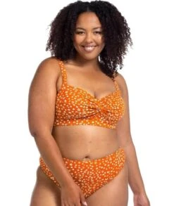 Artesands Che'tah Botticelli Twist Front C-DD Cup Bikini Top - Copper -BRASTOGO Sales artesands chetah botticelli twist front c dd cup bikini top copper 1