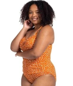 Artesands Che'tah Botticelli Twist Front C-DD Cup One Piece Swimsuit - Copper -BRASTOGO Sales artesands chetah botticelli twist front c dd cup one piece swimsuit copper 2