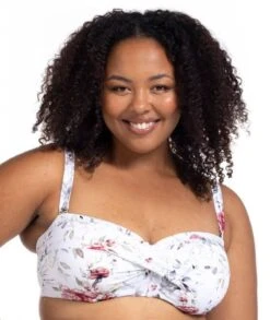 Artesands Clementine Botticelli Bandeau D-DD Cup Bikini Top - White