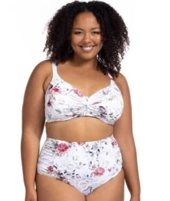 Artesands Clementine Monet Soft Cup Underwire D-DD Cup Bikini Top - White -BRASTOGO Sales artesands clementine botticelli high waist swim brief white bdb44a87 414e 4387 8546 50e1542f8ece