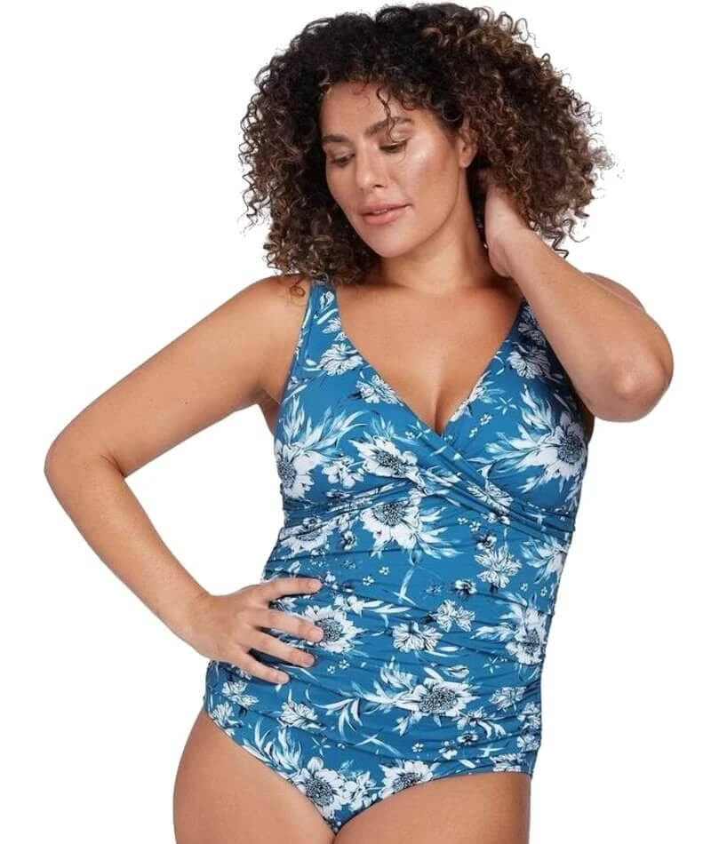 Artesands Fleur Du Champ Delacroix Cross Front D-G Cup One Piece Swimsuit - Cerulean 3 Artesands Fleur Du Champ Delacroix Cross Front D-G Cup One Piece Swimsuit - Cerulean