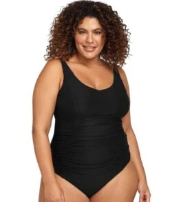 Artesands Hues Raphael Underwire E-F Cup One Piece Swimsuit - Black