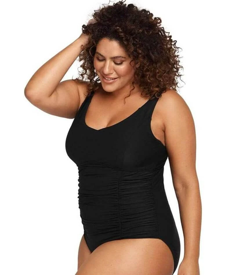 Artesands Hues Raphael Underwire E-F Cup One Piece Swimsuit - Black 6 Artesands Hues Raphael Underwire E-F Cup One Piece Swimsuit - Black - Image 4
