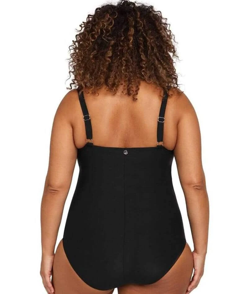 Artesands Hues Raphael Underwire E-F Cup One Piece Swimsuit - Black 4 Artesands Hues Raphael Underwire E-F Cup One Piece Swimsuit - Black - Image 2
