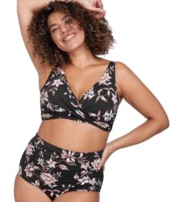 Artesands Om Sara Delacroix Cross Front D-G Cup Bikini Top - Black -BRASTOGO Sales artesands om sara delacroix cross front d g cup bikini top black