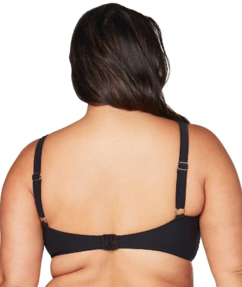 Artesands Recycled Hues Delacroix Cross Front D-G Cup Bikini Top - Black 4 Artesands Recycled Hues Delacroix Cross Front D-G Cup Bikini Top - Black - Image 2