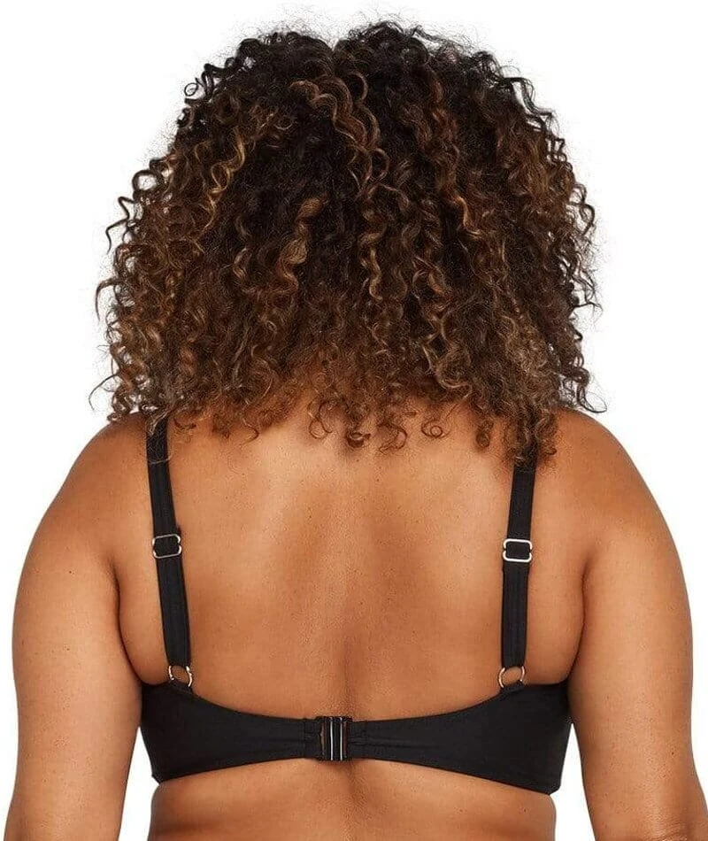 Artesands Recycled Hues Delacroix Cross Front D-G Cup Bikini Top - Black 7 Artesands Recycled Hues Delacroix Cross Front D-G Cup Bikini Top - Black - Image 5